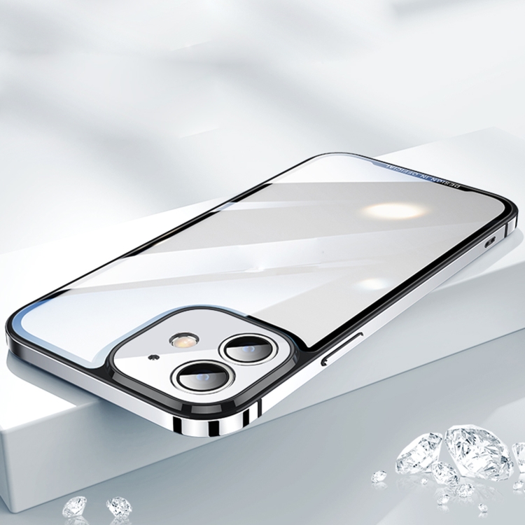 

AG HD Glass Phone Case For iPhone 12(Silver)