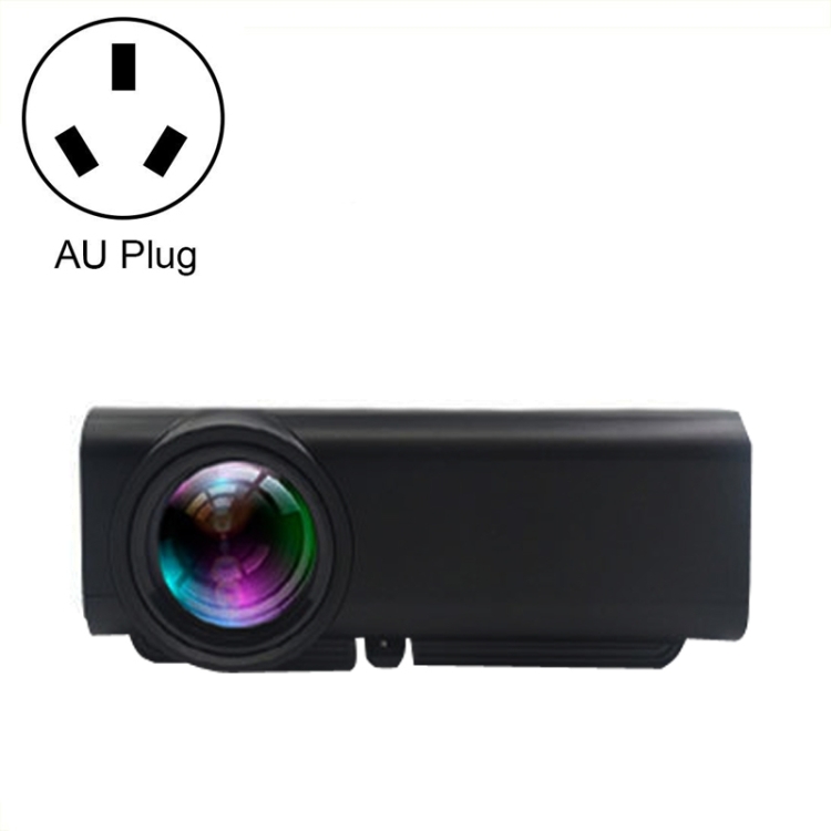 

YG530 LED Small 1080P Wireless Screen Mirroring Projector, Power Plug:AU Plug(Black)