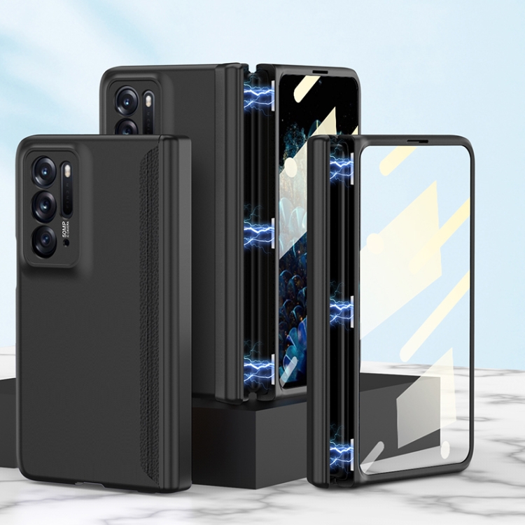

For OPPO Find N GKK Integrated Magnetic Full Coverage Phone Flip Case(Black)