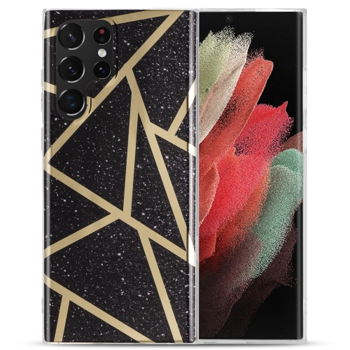 

For Samsung Galaxy A42 5G Electroplating IMD Marble TPU Phone Case(Black)