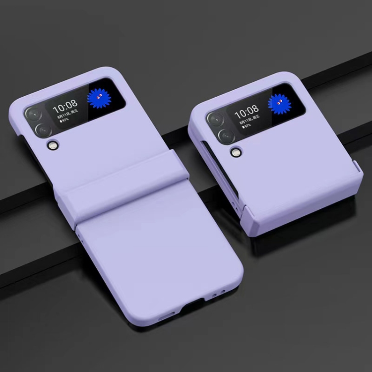 

For Samsung Galaxy Z Flip3 5G PC Skin Feel Folding Phone Case(Light Purple)