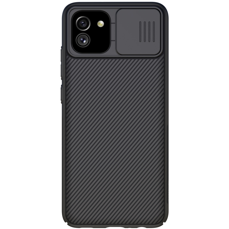 

For Samsung Galaxy A03 NILLKIN Black Mirror Series Camshield PC Phone Case(Black)