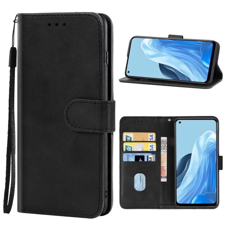 

Leather Phone Case For OPPO F21 Pro(Black)