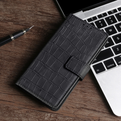 

For OPPO F17 Pro / A93 / Reno4 Lite / Reno4 F Skin Feel Crocodile Texture Magnetic Clasp PU Leather Phone Case(Black)