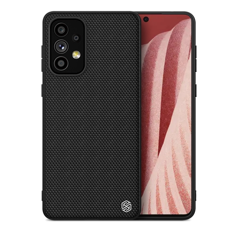 

For Samsung Galaxy A73 5G NILLKIN 3D Textured Nylon Fiber TPU Phone Case(Black)