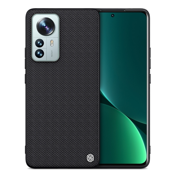 

For Xiaomi 12 Pro NILLKIN 3D Textured Nylon Fiber TPU Phone Case(Black)