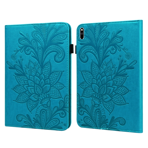 

Lace Flower Embossing Pattern Leather Tablet Case For Huawei MatePad Pro 10.8 2021 / 2019(Blue)