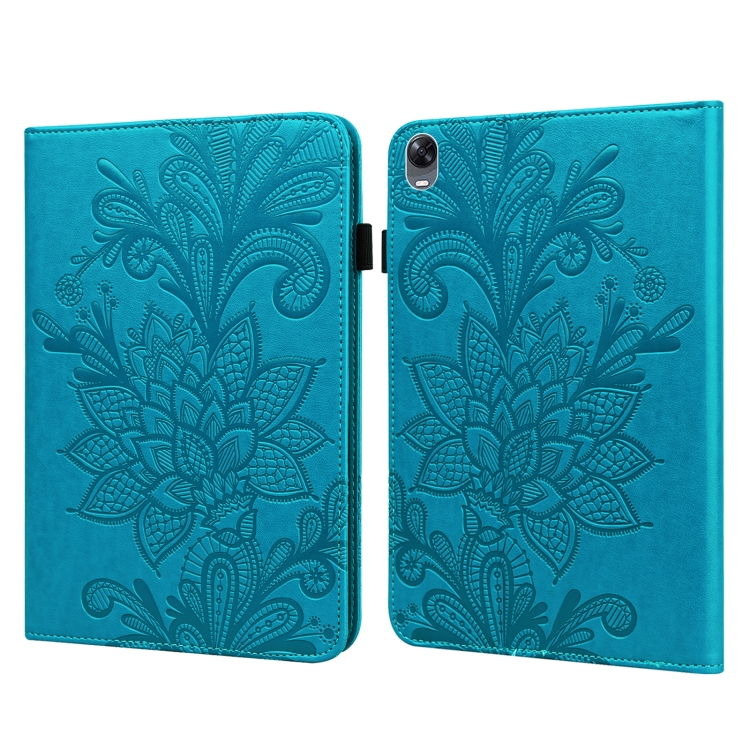 

Lace Flower Embossing Pattern Leather Tablet Case For OPPO Pad(Blue)