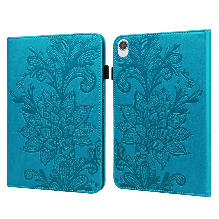 

Lace Flower Embossing Pattern Leather Tablet Case For Lenovo Tab M8 FHD(Blue)