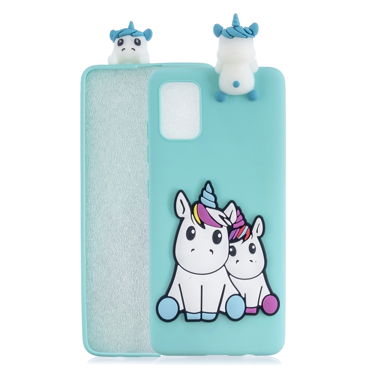 

For Samsung Galaxy A33 5G Shockproof 3D Lying Cartoon TPU Phone Case(Couple Unicorn)