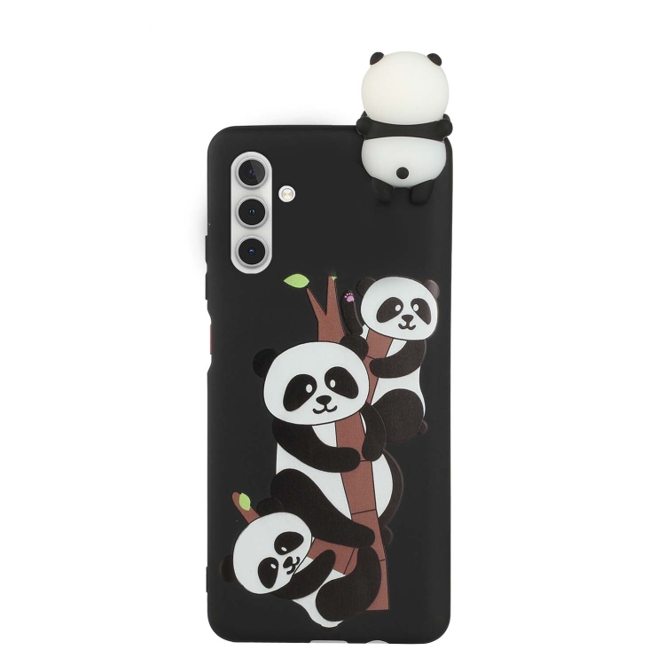 

For Samsung Galaxy A13 5G Shockproof Cartoon TPU Phone Case(Three Pandas)