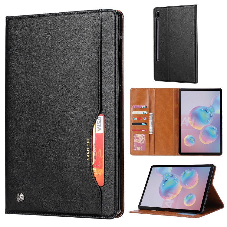 

For Samsung Galaxy Tab S8+ X800 Knead Skin Texture Flip Tablet Leather Case(Black)