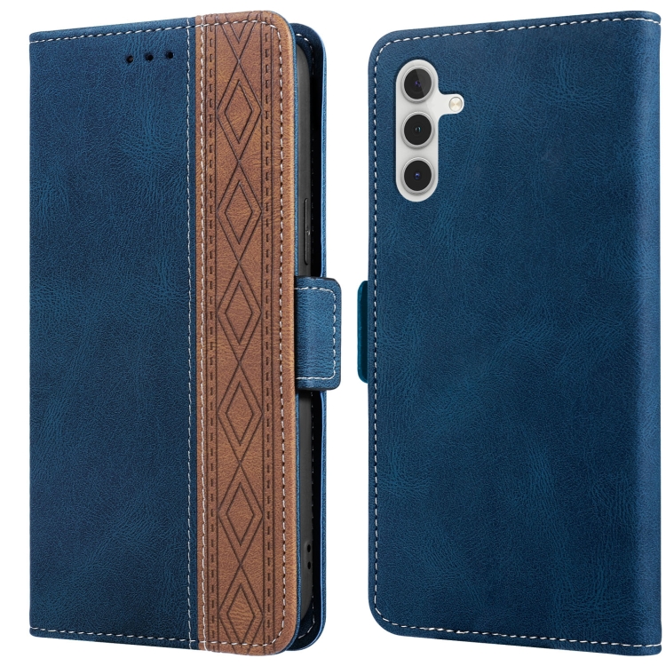 

For Samsung Galaxy A13 5G Stitching Side-Magnetic RFID Leather Phone Case(Royal Blue)