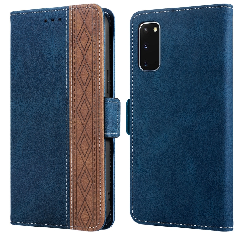 

For Samsung Galaxy S20 Stitching Side-Magnetic RFID Leather Phone Case(Royal Blue)