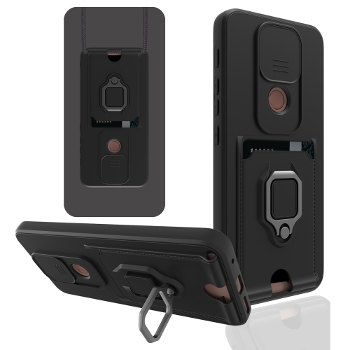 

For Motorola Moto G9 / G9 Play Sliding Camera Cover Design TPU Phone Case(Black)