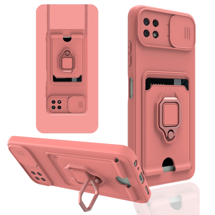 

For Samsung Galaxy A22 5G Sliding Camera Cover Design TPU Phone Case(Pink)