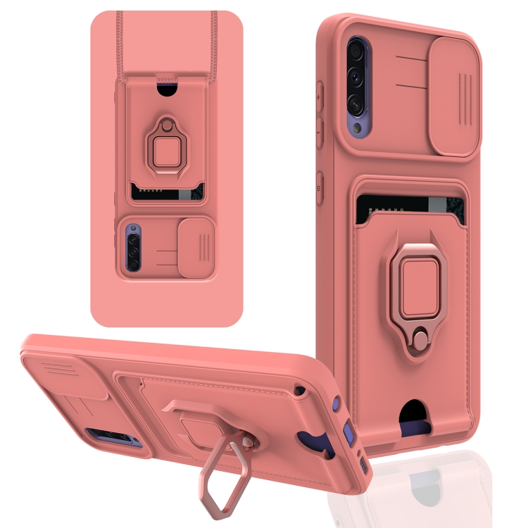 

For Samsung Galaxy A50 / A30s / A50s Sliding Camera Cover Design TPU Phone Case(Pink)