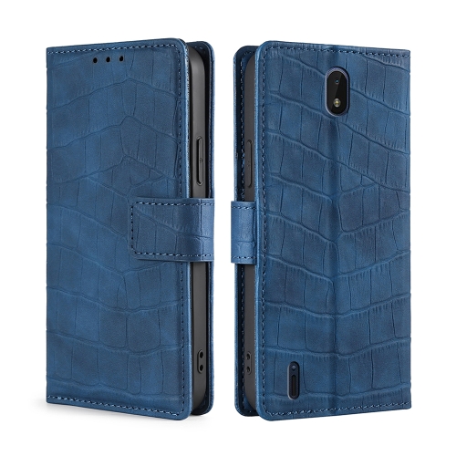 

For Nokia C01 Plus / C1 2nd Editon Skin Feel Crocodile Texture Magnetic Clasp PU Leather Phone Case(Blue)