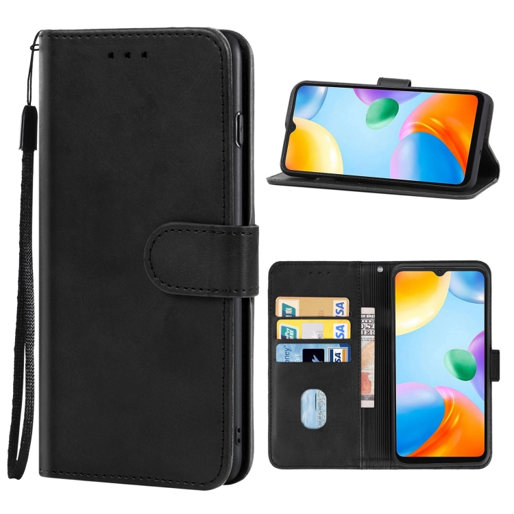 

Leather Phone Case For Xiaomi Redmi 10C(Black)