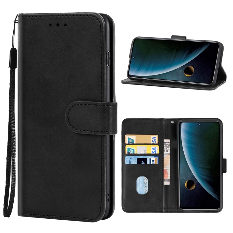 

Leather Phone Case For ZTE Blade V40(Black)