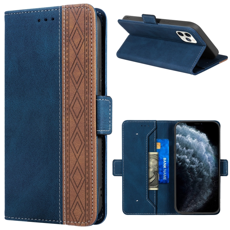 

Stitching Magnetic RFID Leather Case For iPhone 11 Pro(Royal Blue)