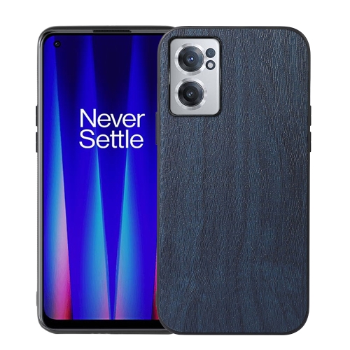 

For OnePlus Nord CE 2 5G Wood Texture PU Phone Case(Blue)