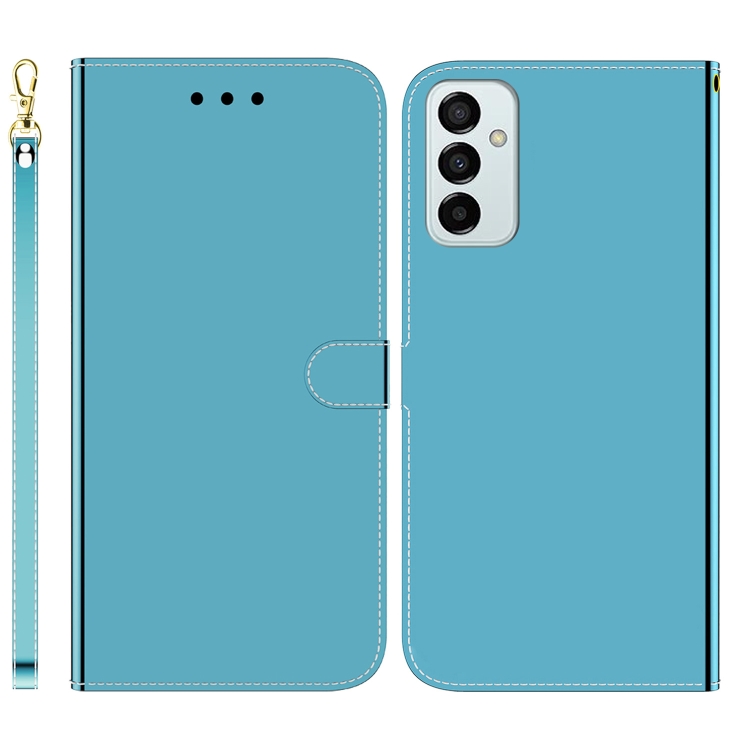 

For Samsung Galaxy M23 / F23 Imitated Mirror Surface Leather Phone Case(Blue)
