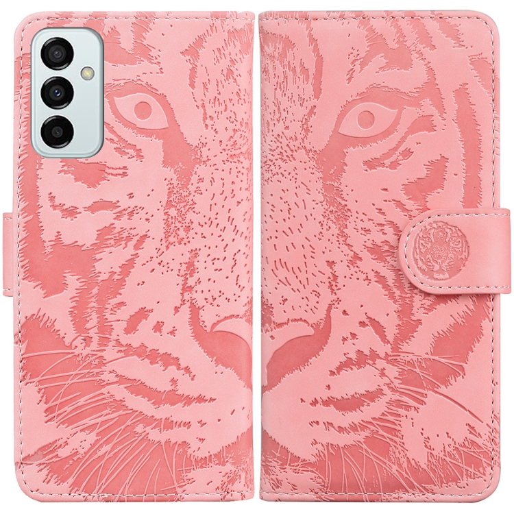 

For Samsung Galaxy M23 / F23 Tiger Embossing Pattern Leather Phone Case(Pink)