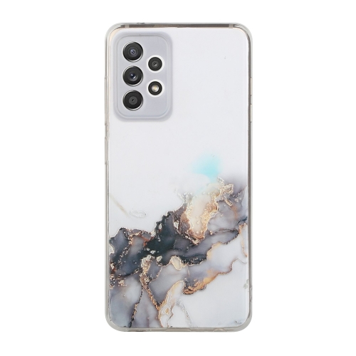 

For Samsung Galaxy A23 5G Hollow Marble Pattern TPU Precise Hole Phone Case(Black)