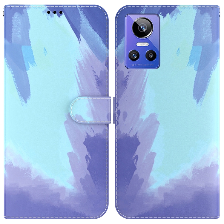

For OPPO Realme GT Neo3 Watercolor Pattern Horizontal Flip Leather Phone Case(Winter Snow)