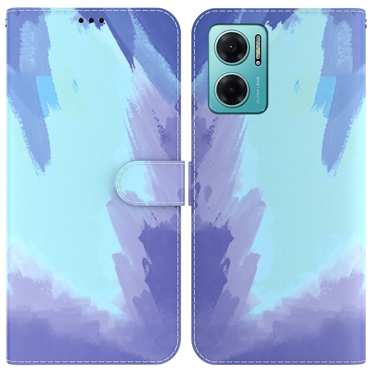 

For Xiaomi Redmi Note 11E / Redmi 10 5G Watercolor Pattern Horizontal Flip Leather Phone Case(Winter Snow)