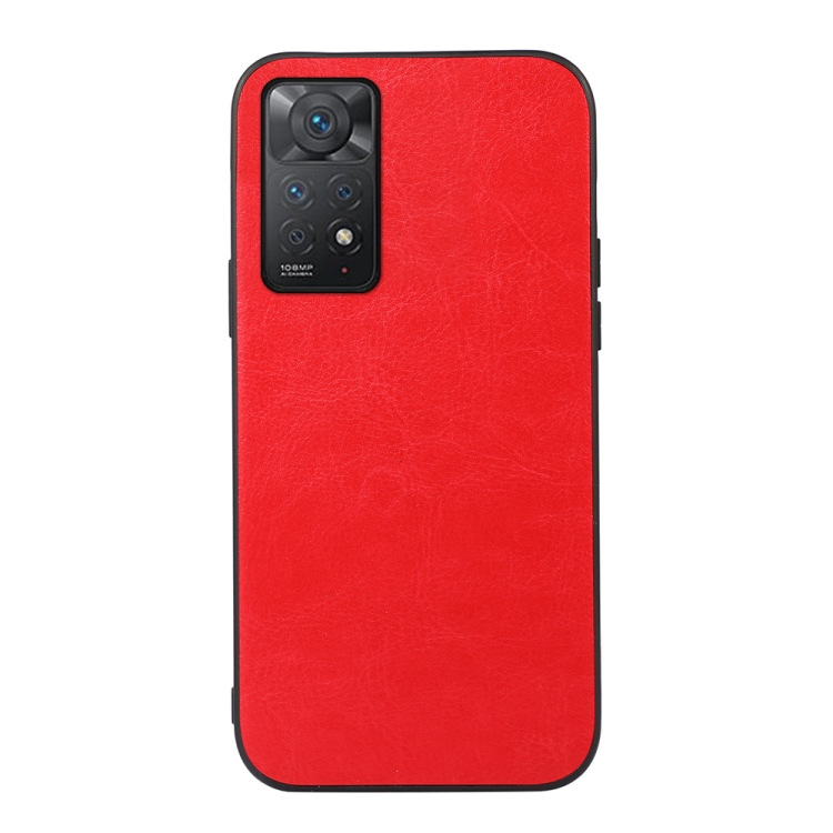 Pour Xiaomi Redmi NOTE 11 PRO Global Crazy Horse Texture Coque Téléphone PU (Rouge)