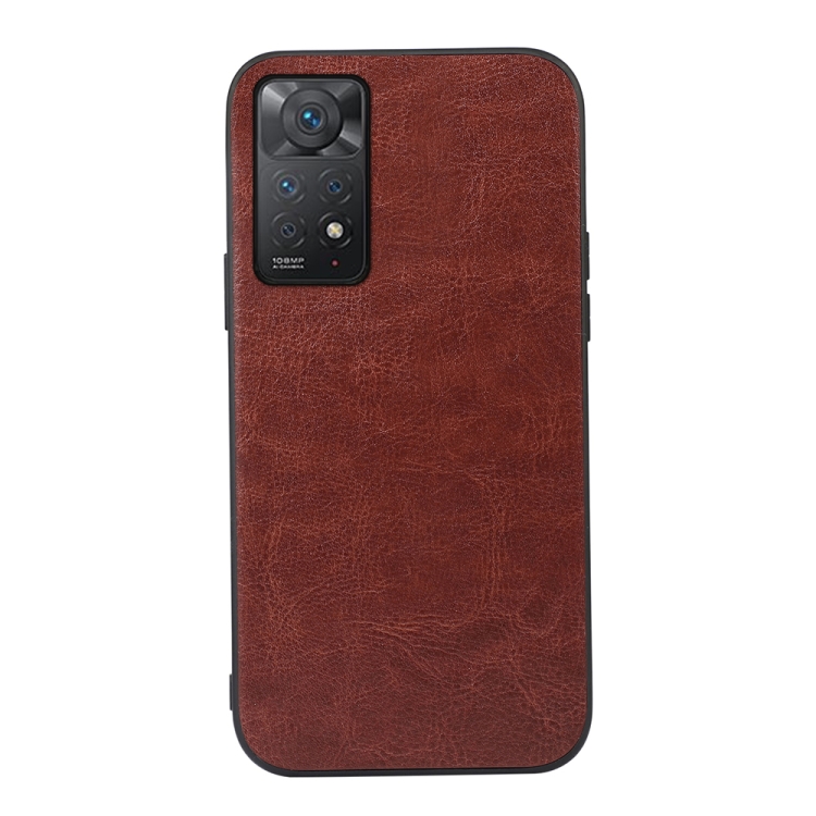 Pour Xiaomi Redmi NOTE 11 PRO Global Crazy Horse Texture PU Coque Téléphone (Coffee)