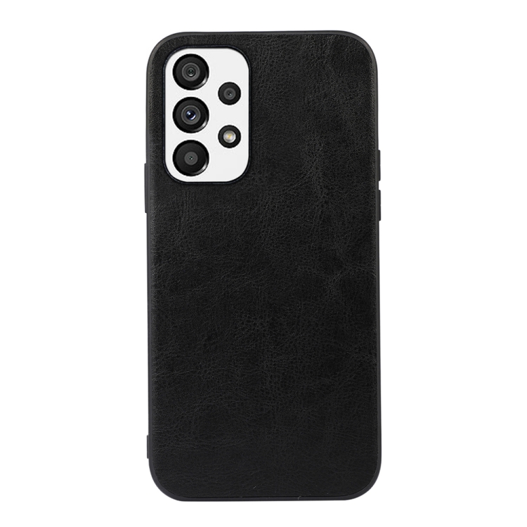 

For Samsung Galaxy A73 5G Crazy Horse Texture PU Phone Case(Black)