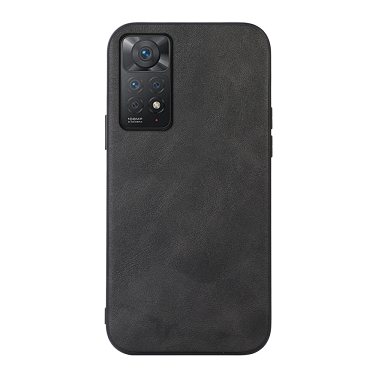 

For Xiaomi Redmi Note 11 Pro Global Cowhide Texture PU Phone Case(Black)