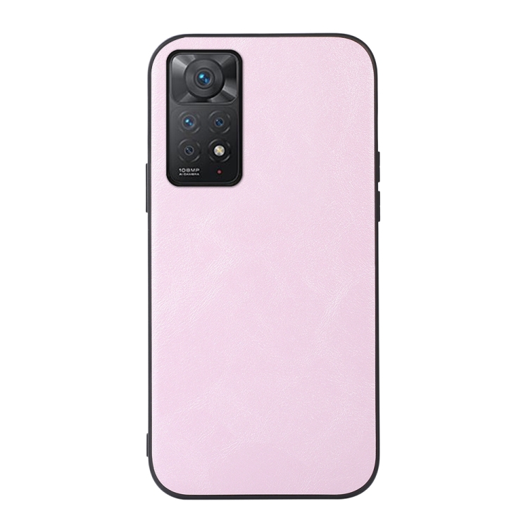 Pour Xiaomi Redmi NOTE 11 PRO Global Cowhide Texture Coque Téléphone PU (Rose)