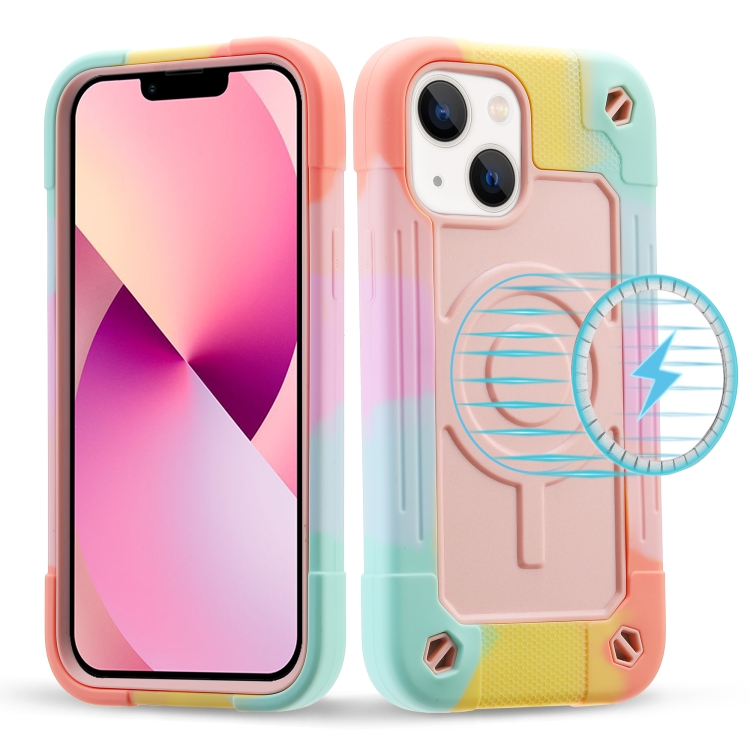 

Colorful Magsafe Magnetic Phone Case For iPhone 13(Colorful Rose Gold)