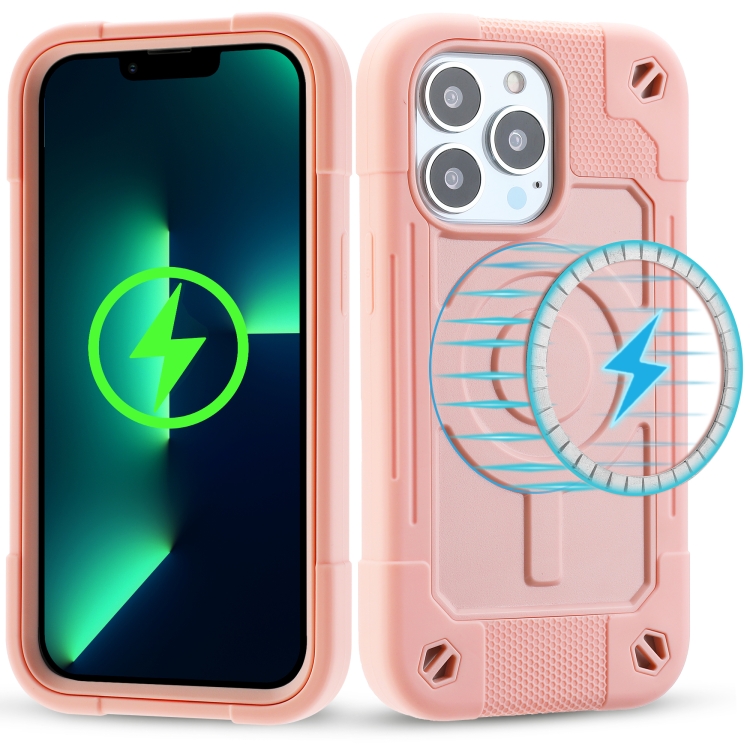 

Colorful Magsafe Magnetic Phone Case For iPhone 13 Pro(Rose Gold)
