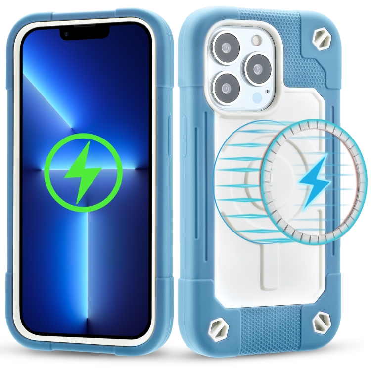 

Colorful Magsafe Magnetic Phone Case For iPhone 13 Pro Max(Ice Blue)