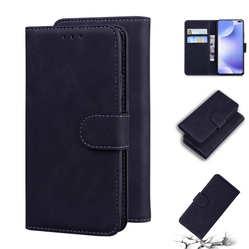 

For Xiaomi Redmi K30 Skin Feel Pure Color Flip Leather Phone Case(Black)