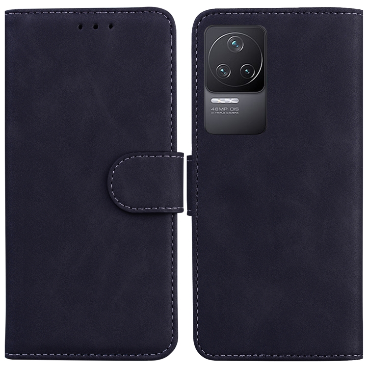 

For Xiaomi Redmi K50 / K50 Pro Skin Feel Pure Color Flip Leather Phone Case(Black)