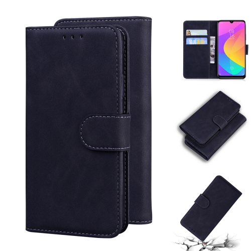 

For Xiaomi Mi CC9 / 9 Lite Skin Feel Pure Color Flip Leather Phone Case(Black)