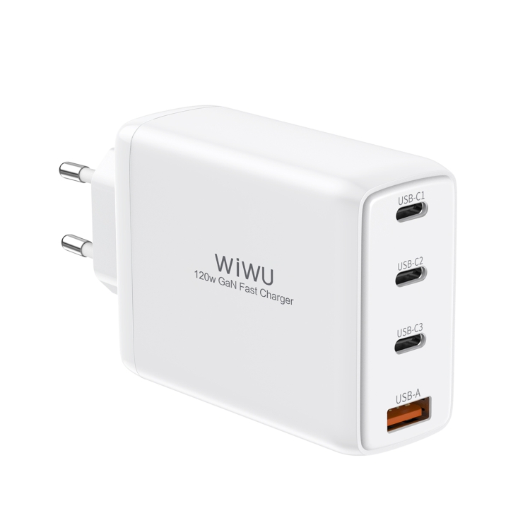 

WIWU TR257-AEU 120W 4 in 1 Mini GaN Quick Charger, EU Plug(White)