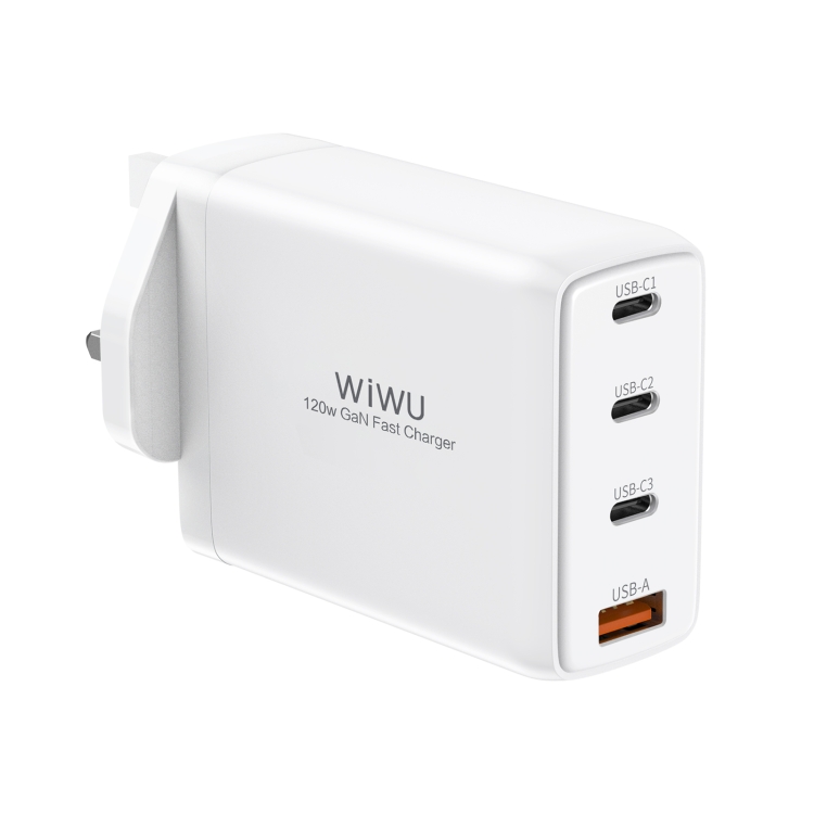 

WIWU TR257-AUK 120W 4 in 1 Mini GaN Quick Charger, UK Plug(White)