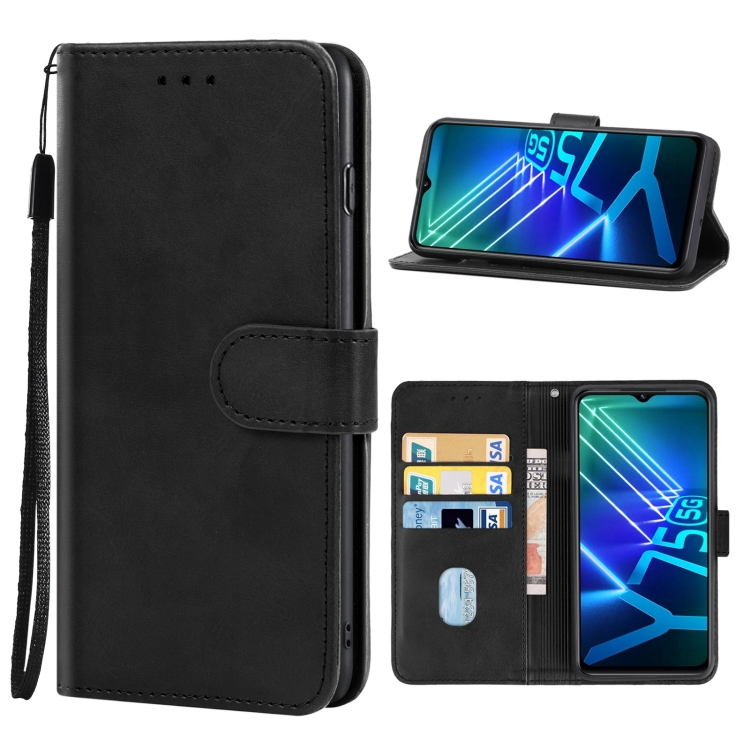 

Leather Phone Case For vivo Y75 5G(Black)