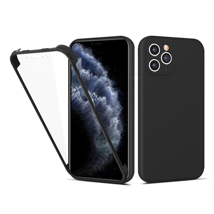 

For iPhone 13 Pro Imitation Liquid Silicone 360 Full Body Case (Black)