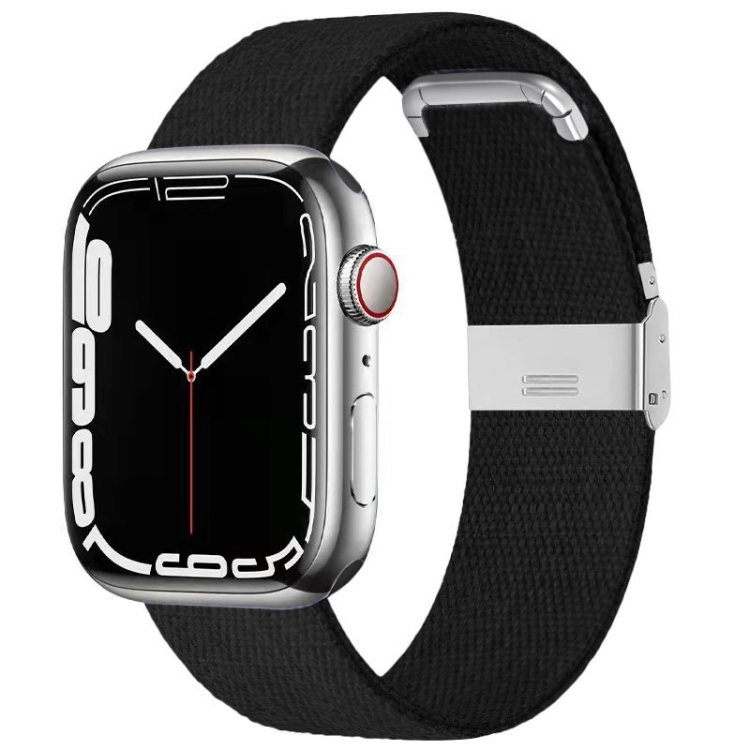 

PG44 Direct Flight Series Waterproof Canvas Watch Band For Apple Watch Series 8&7 41mm / SE 2&6&SE&5&4 40mm / 3&2&1 38mm(Black)