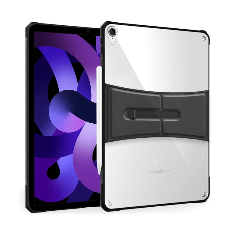 

PC+TPU Transparent Holder Tablet Case For iPad Air 2022 / 2020(Black)