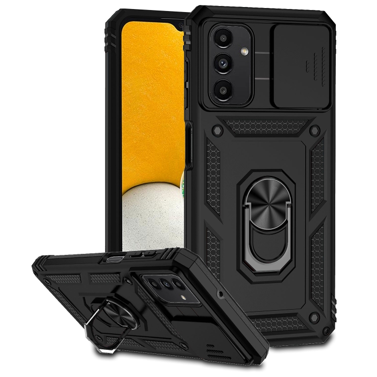 

For Samsung Galaxy A13 5G Sliding Camshield Holder Phone Case(Black)