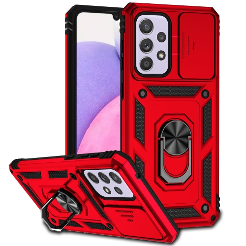 

For Samsung Galaxy A33 5G Sliding Camshield Holder Phone Case(Red)